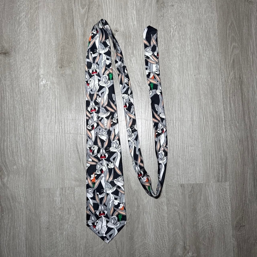 Vintage Looney Tunes Bugs Bunny necktie mens